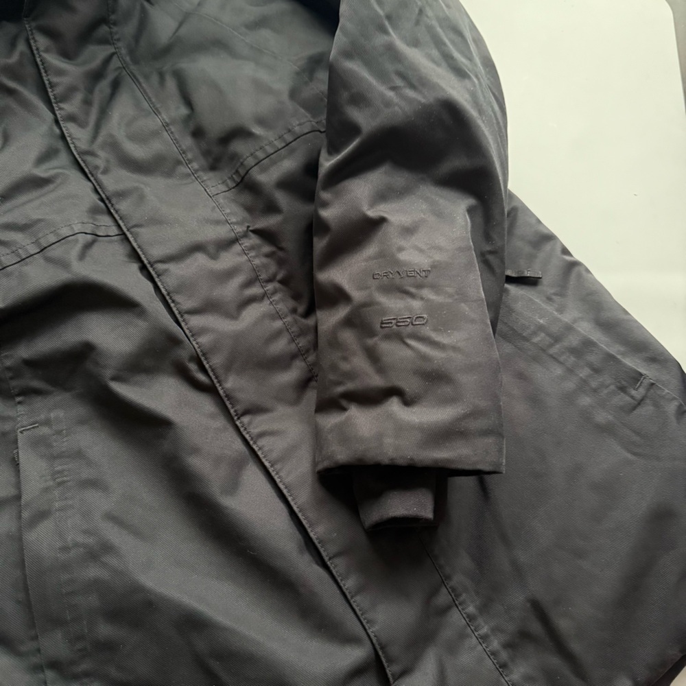 The North Face Girls Small Black Down DryVent Parka Faux Fur Hood Jacket 7/8 - Picture 3 of 9